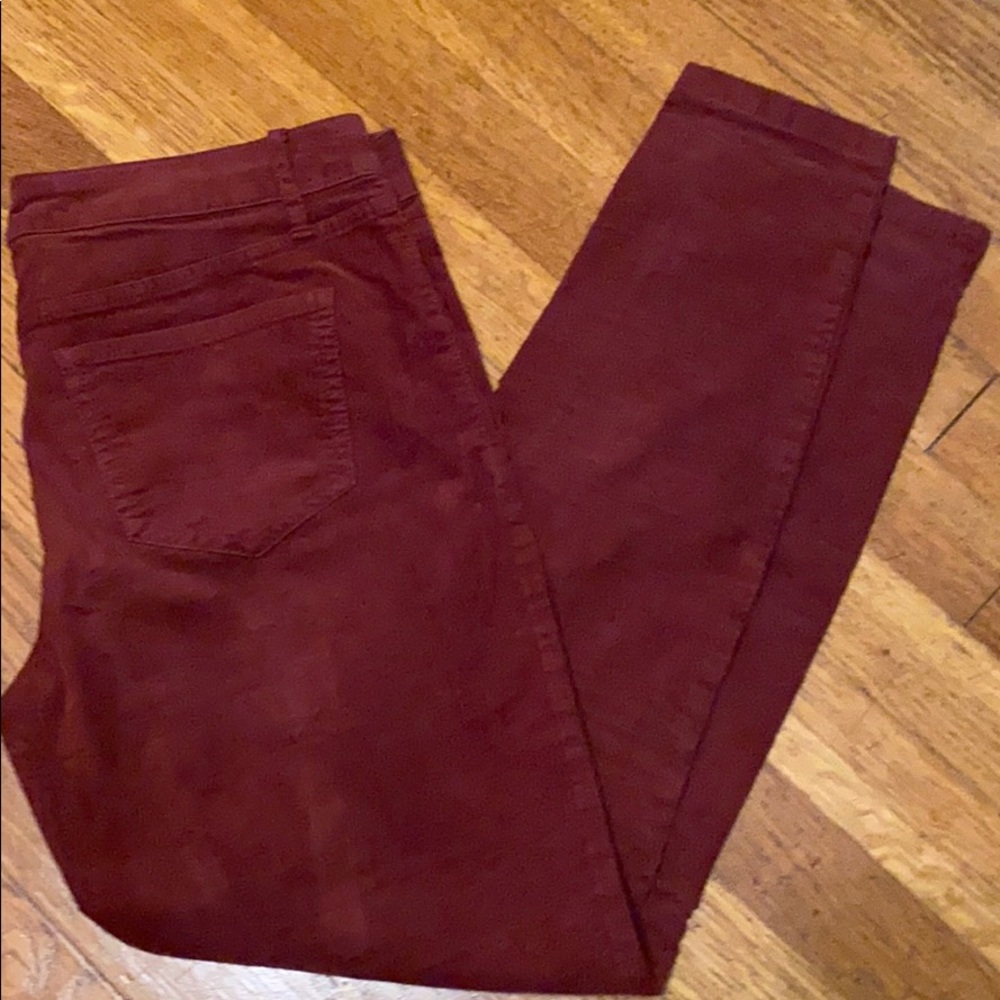 Light Burgundy skinny stretch corduroy Jeans